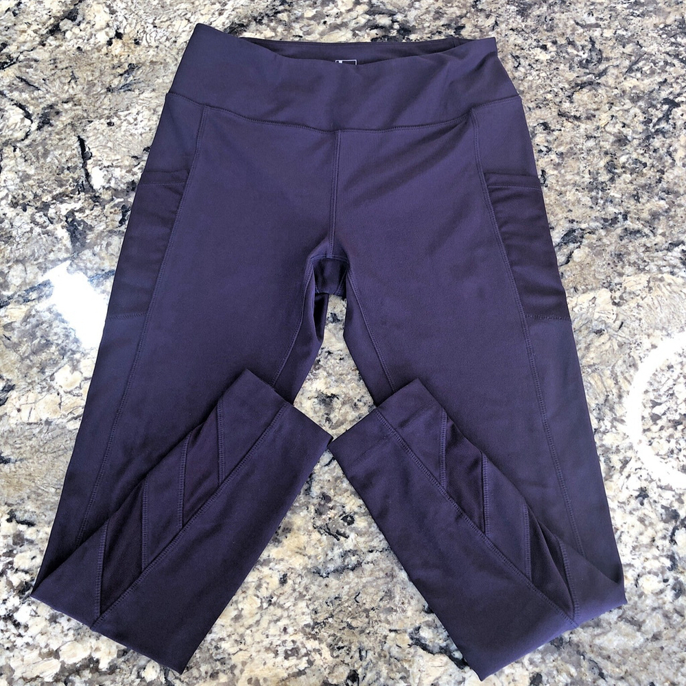 Size M Mondetta Womens Gym Yoga Pants Stretchy Mesh Pockets Tapered Leg VN